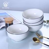 Japanese style wholesale high quality bowl set 4pcs rice ramen soup bowl ceramic with design for household