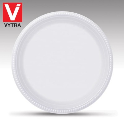 Vytra 9 inch Disposable PS Plastic Plate