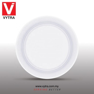 Vytra Catering Use Disposable HIPS Plastic Microwaveable Plate 8 inch