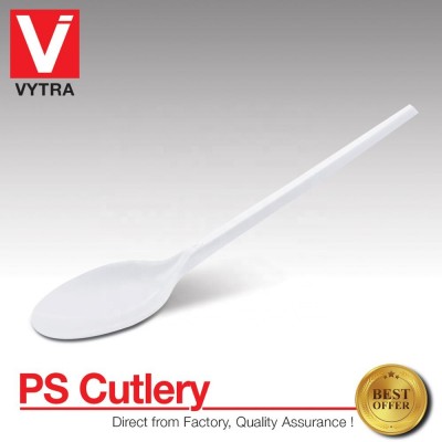 Vytra Fast Food Restaurant 165 mm / 6.5 Inch Disposable PS Plastic Spoon